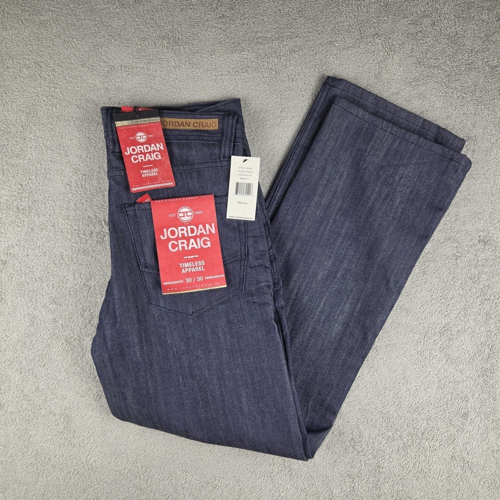 NWT Jordan Craig Legacy Edition Straight Fit Dark Blue Jeans Mens 30x30(32x29)